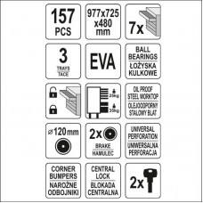 YT-55308 YATO Dulap de scule cu 7 sertare, echipat..